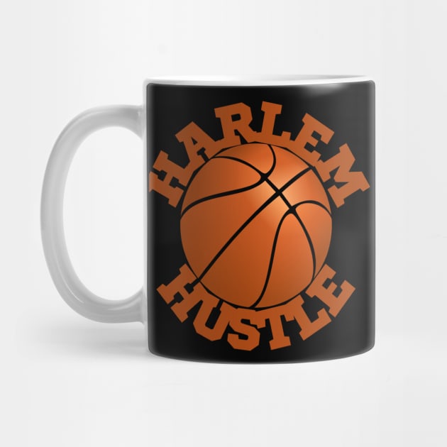 Harlem Hustle in text with Basketball Illustration | New York City by Harlems Gee